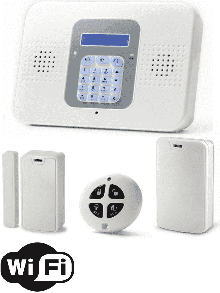 [RSC0190029] RISCO SECUPLACE WIFI - Kit de Alarma / 32 Zonas Inalámbricas / PIR-MAGNETICO-LLAVERO / Se Alimenta Con Fuente 9V SSC1090001 (NO INCLUIDA) #OfertasAAA