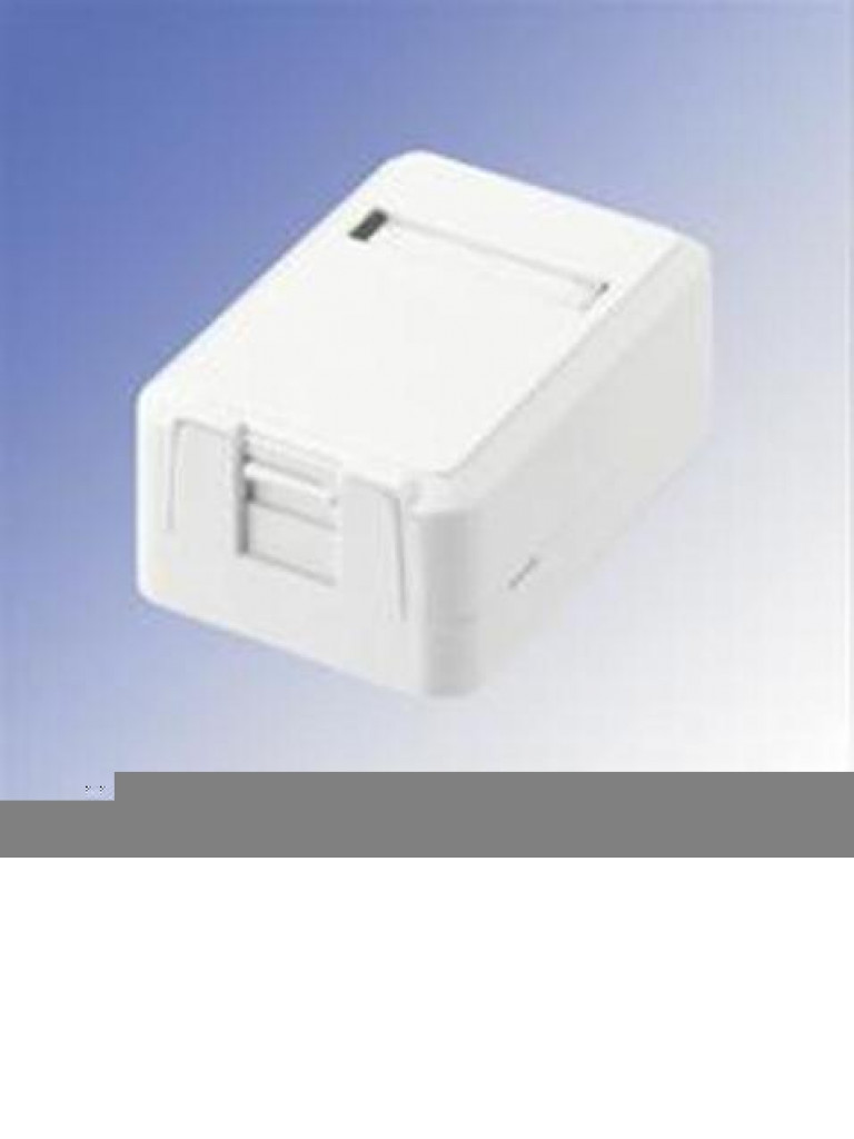 [37230] TVC aMB01AWH - Caja para JACK UTP/ RJ-45/ 1 Puerto / Etiqueta /Color Blanco/ Material Plastico