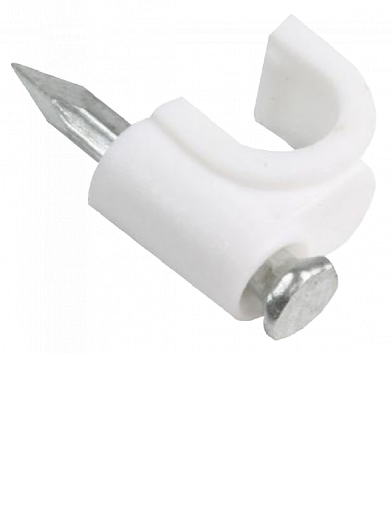 SAXXON eGRAPB32MM - Bolsa de 20 piezas / Grapa de pared / Color blanco / 32  mm