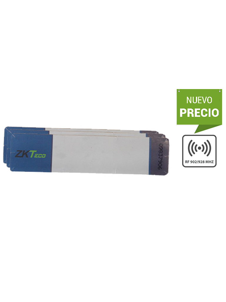 ZKTECO UHFT4 - TAG Adherible para Vehiculos  Tecnología UHF / Rango de Frecuencia 902 A 928  Mhz / Compatible con Lectoras U1000F, UHF5F y UHF10F