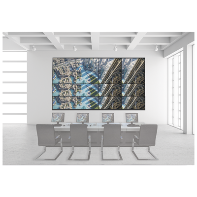 [198528] Kit Videowall 4X4 / Incluye 16 Pantallas de 55" / Decoder / Bases de Pared / Accesorios de Instalación