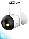 DAHUA F4CN-LED - Cámara IP Bullet Wifi de 4 Megapíxeles/ Full Color/ Microfono Integrado/ 30 Mts de Luz Visible/ Ranura para MicroSD/ IA con Detección de Humanos/ IP67/