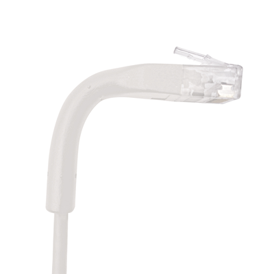 [227539] Cable de Parcheo Ultra Slim Con Bota Flexible UTP Cat6 -18 cm Blanco Diámetro Reducido