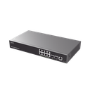 Switch Capa 3 PoE+ Administrable / 8 puertos 10/100/1000 Mbps + 2 Puertos SFP+ de 10 Gigabits / Hasta 120W / Compatible con GWN Cloud.