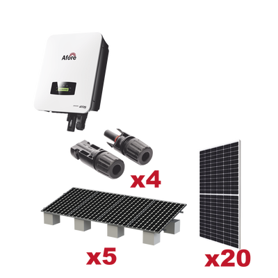 Kit Solar Interconexion  / 10kW  220Vca / Inversor AFORE / Montaje Incluido  