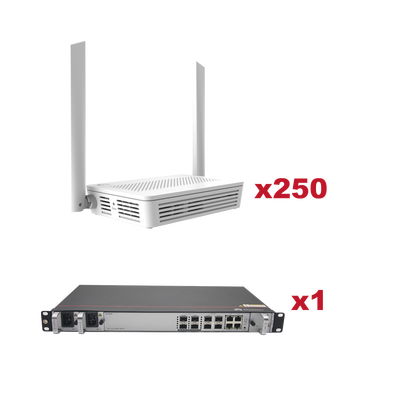 [232941] Kit 250 ONTs EG8041V5 GPON WiFi5 + 1 OLT EA5801E-GP04 (4 puertos GPON)