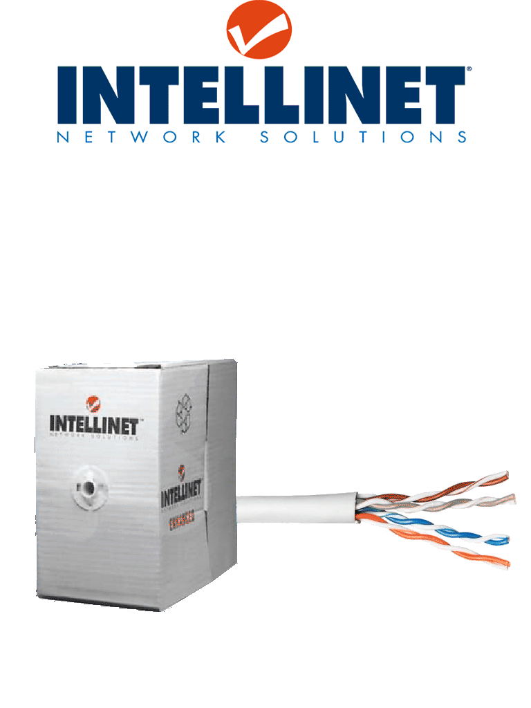 [ITL2640009] INTELLINET 704830 -  Bobina de cable UTP/ 100m CAT 5e / CCA / Calibre 26 AWG / Color gris