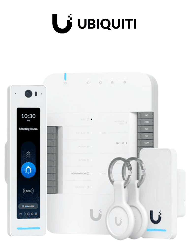 UBIQUITI UA-G2-SK-PRO - Kit de control de acceso profesional UniFi para 1 puerta, Entrada y Salida, Incluye: 1 x UA-Hub, 1 x Lector G2 Reader Pro, 1 x Lector G2 Reader, 2 x Llaveros de bolsillo NFC