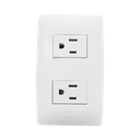 Placa con 2 Tomas de Corriente 2P Y T / 127 V~60 HZ 15 A / 1 Modulo.
