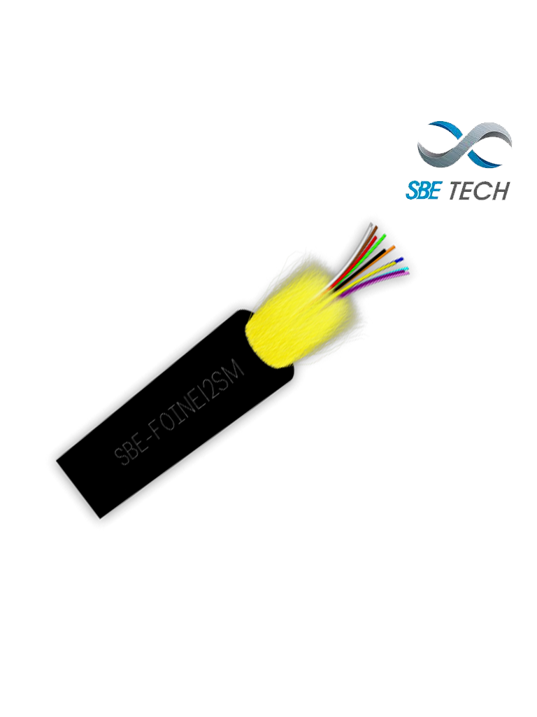SBETECH SBE-FOINE12SM - Fibra óptica para uso interior/exterior 9/125µm, OS1, 12 hilos /  Precio por Metro / Múltiplo de venta de 100 mts