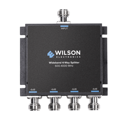 [232154] Divisor de potencia de 4 salidas, 50 Ohm, 600-4000MHz con conectores N-Hembra.