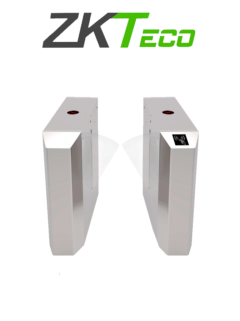 ZKTECO FBL200 - Barrera Peatonal Bidireccional / Acero SUS304 / Aleta de Acrílico / 110V / Infrarrojos / 5 millones de Ciclos / 30 Personas x Min. / Carril 58 cm / No cuenta con Lectores y Panel  	