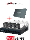 DAHUA KIT/XVR1B04-I-SSD512G4HFW-IL-A - Kit Iluminación Dual de 4 Canales con SSD de 512GB/ 4 Camaras IL de 2 Megapixeles con Microfono/ DVR Cooper-I WizSense/ Con IA/ 4 Ch+1 IP/ Accesorios Incluidos/