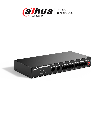 DAHUA SF1010LP - Switch PoE de 10 Puertos Fast Ethernet/ 8 Puertos PoE 10/100 / 65 Watts Totales / 2 Puertos Uplink RJ-45/ PoE watchdog/ Hasta  250 metros/ Switching 12 Gbps/ Protección Contra Descargas/ #LoNuevo