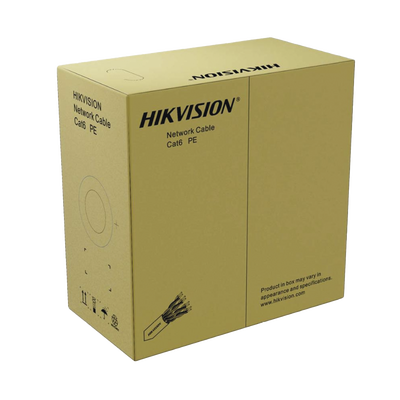 [228969] Bobina de Cable UTP 305 Mts / Cat 6 (24 AWG) / Color Negro / Uso en Exterior / 100% Cobre / Aplicaciones de CCTV y Redes de Datos