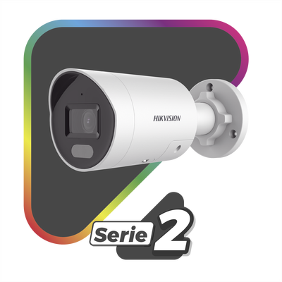 [226971] [Dual Light + ColorVu] Bala IP 8 Megapixel (4K) / Lente 2.8 mm / 40 mts IR + 40 mts Luz Blanca / Exterior IP67 / Luz Intermitente y Alerta de Audio / Micrófono Integrado / ACUSENSE / Metal / ACUSEARCH