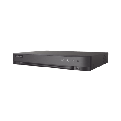 [230032] DVR 4 Canales TURBOHD + 2 Canales IP / 5 Megapixel Lite - 3K Lite / Audio de Dos Vías por Coaxitron / Reconocimiento Facial / ACUSENSE (Evista falsas alarmas) / 1 Bahía de Disco Duro / Salida de Video en Full HD 