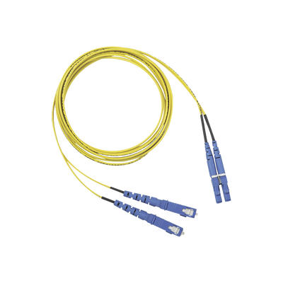 [222994] Jumper de Fibra Optica Monomodo 9/125 OS2, LC-SC Duplex, OFNR (Riser), Color Amarillo, 2 Metros (6.56 Pies)