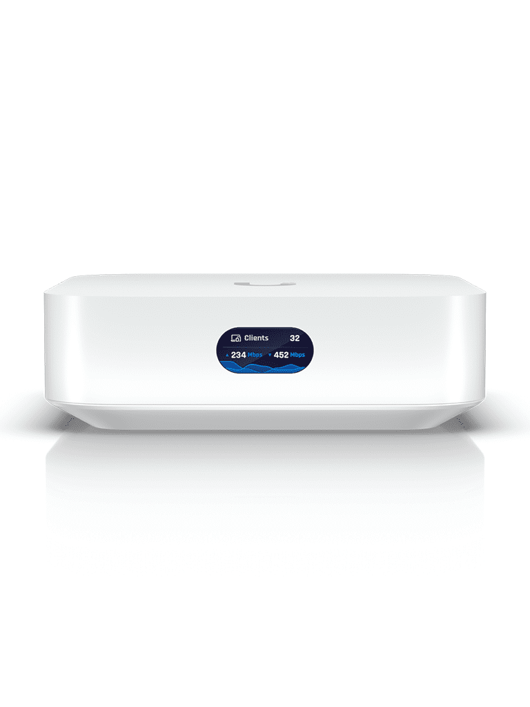 Router UniFi Ultra Express UX con WiFi 6, 1 puerto WAN GbE / 1 puerto GbE LAN. Administra hasta 4 dispositivos UniFi en modo  Gateway, o funciona como AP, hasta 50 clientes
