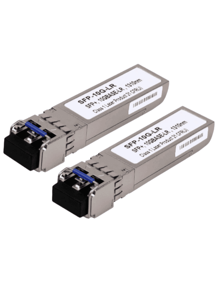 OEM - SFP+-10G-LR - Par de Transceptores de fibra óptica SFP monomodo / 1310nm / DDM / Conector LC Dual / mini-Gbic / Velocidad 1.25Gbps / Hasta 20 KM de conexión