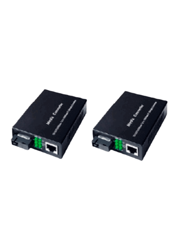 OEM - GMC11CS+GMC112CS -  Par de convertidores multimedos VDM Monomodo, 1 puerto RJ45 10/100/1000, 1 puerto SC/UPC, hasta 20KM /