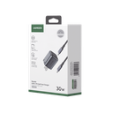 Combo Cargador Nexode Mini 30W PD GaN Tech + Cable USB-C 60W | Tecnología Inteligente | Carga Rápida | Carcasa Ignifuga | Cable de 1 Metro | Carcasa de Aluminio | Nylon Trenzado. 