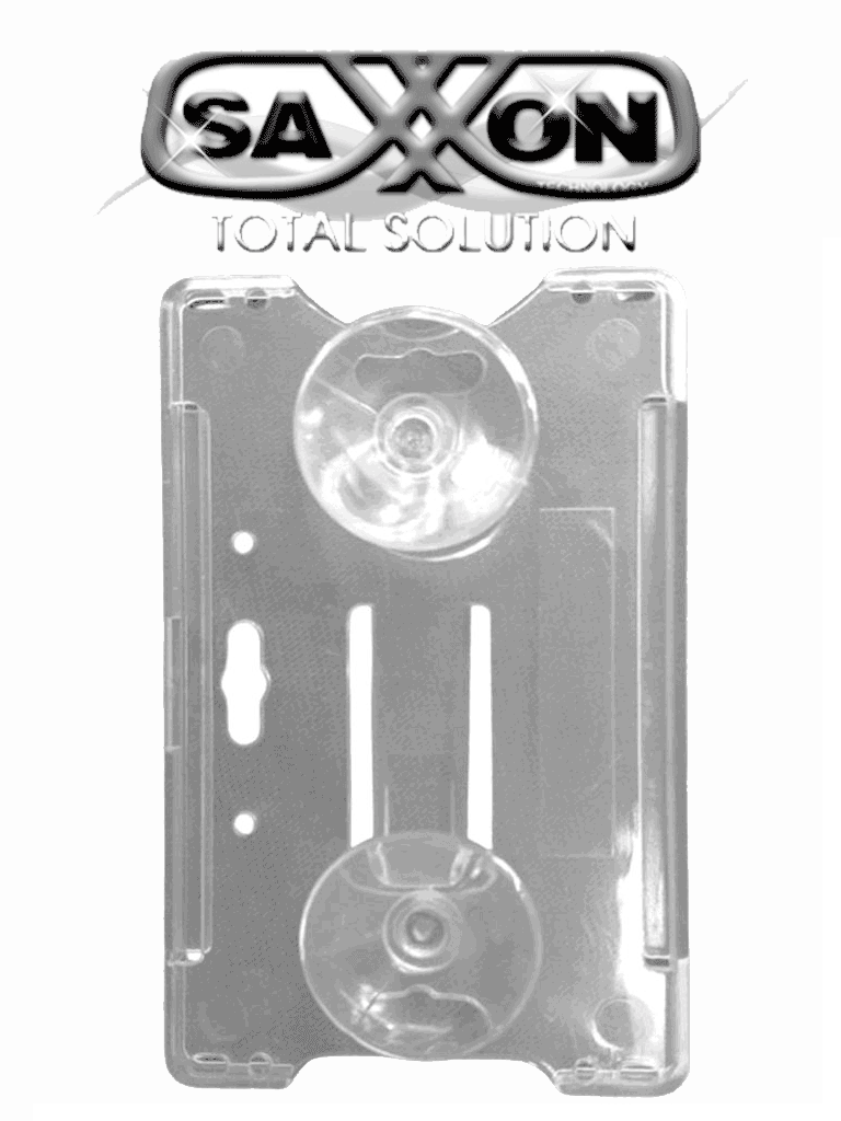 [SXN0980007] SAXXON ASCBCT2 - Porta Tarjeta de Plástico Transparente / Compatible con Tarjetas o TAG SAXXON de PVC