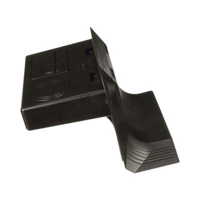 Accesorio de Conexión a Pared, Para Uso con Canaleta de Piso AFR4BCBL6, Material PVC Rígido, Color Negro 