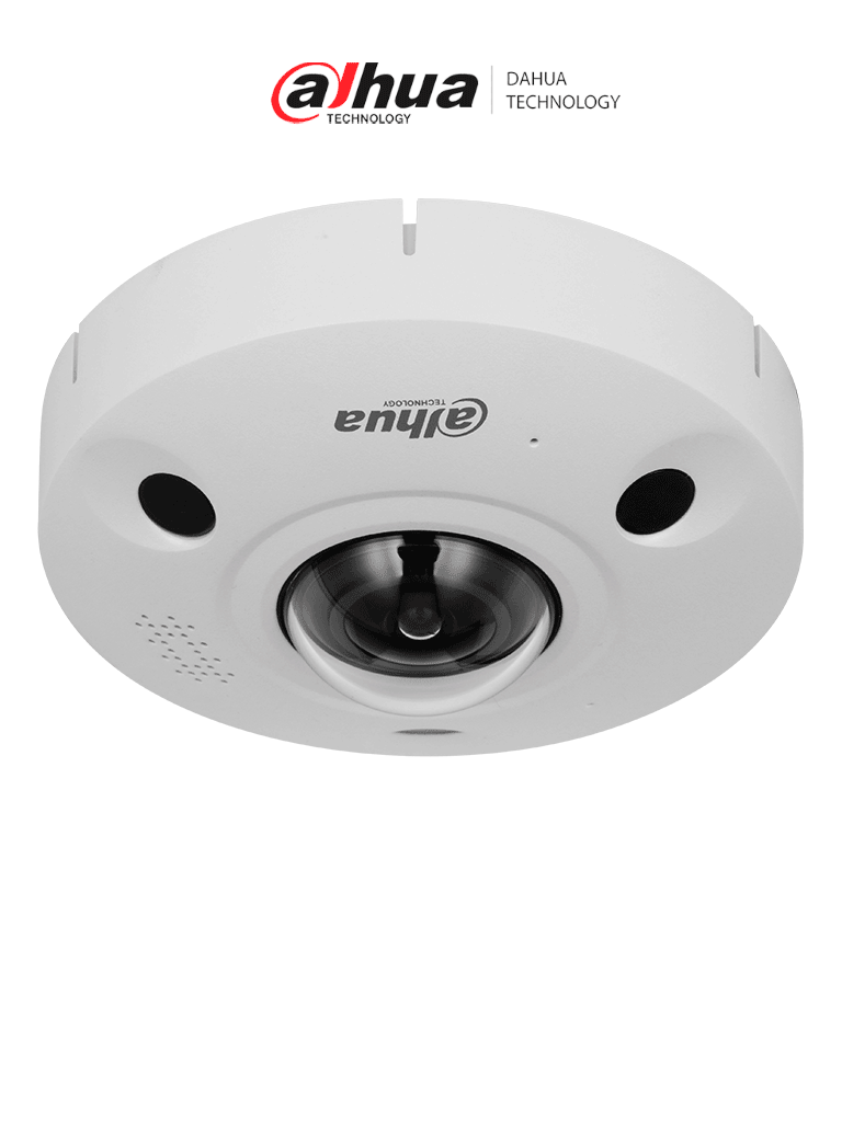 DAHUA  DH-IPC-EBW8842P-AS Cámara IP Fisheye 8 MP WizMind/ IR 10 mts/ 1.85mm/ Mapa de Calor/ Conteo de Personas/ H.265+ / E&S Alarma y Audio/ Ranura para MicroSD/ Altavoz/ PoE/ IP67/ IK10