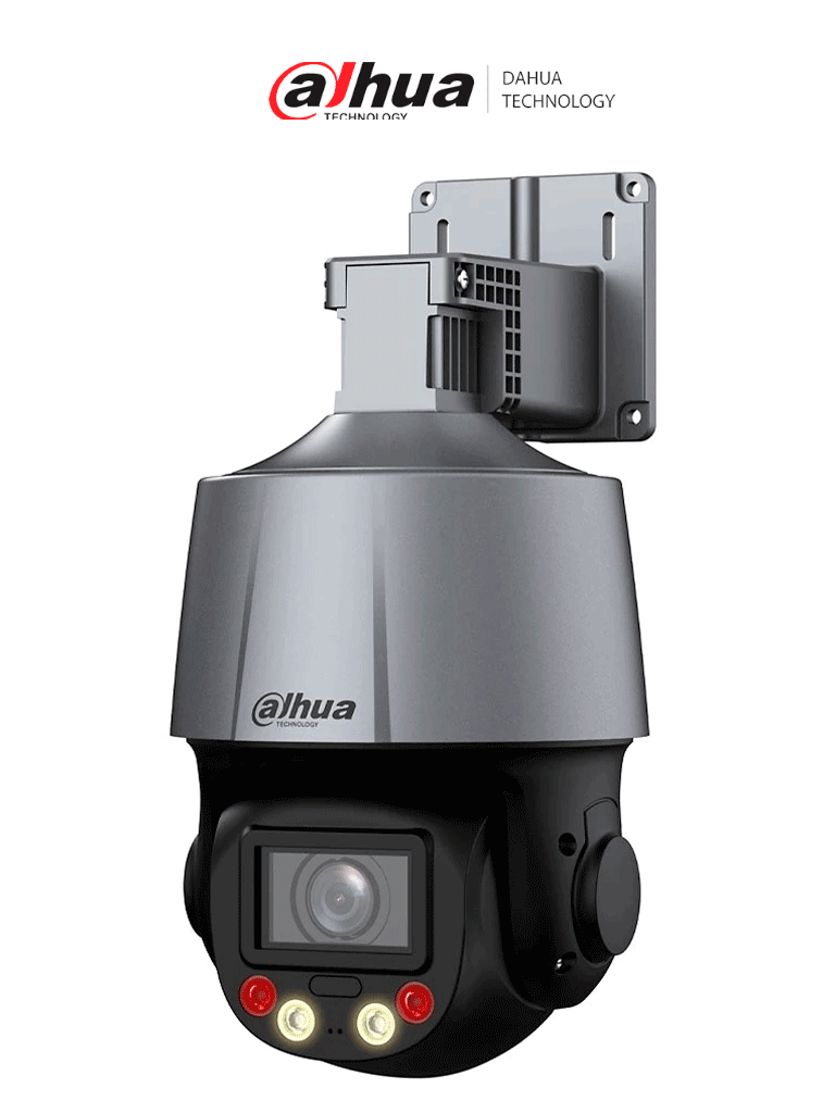DAHUA DH-SD3C205DB-GNY-A-PV - Cámara IP PTZ de 2 Megapixeles/ 5x de Zoom Óptico/ WizSense/ Dual Light/ IR de 50 Mts/ Micrófono y Altavoz Integrado/ Audio 2 Vías/ Protección Perimetral/ Disuasión Activa/ 1 Led de Luz Blanca/ IP66/ PoE/ 