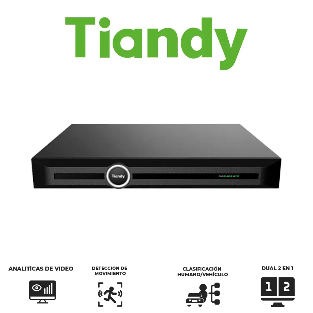 [TC-R3220 4HA] NVR AI 20CH LITE S.265 2HDD - ONVIF - REQUIERE SWITCH POE 10/100/1000 ADICIONAL - MAX.: 16MP / 160MBPS