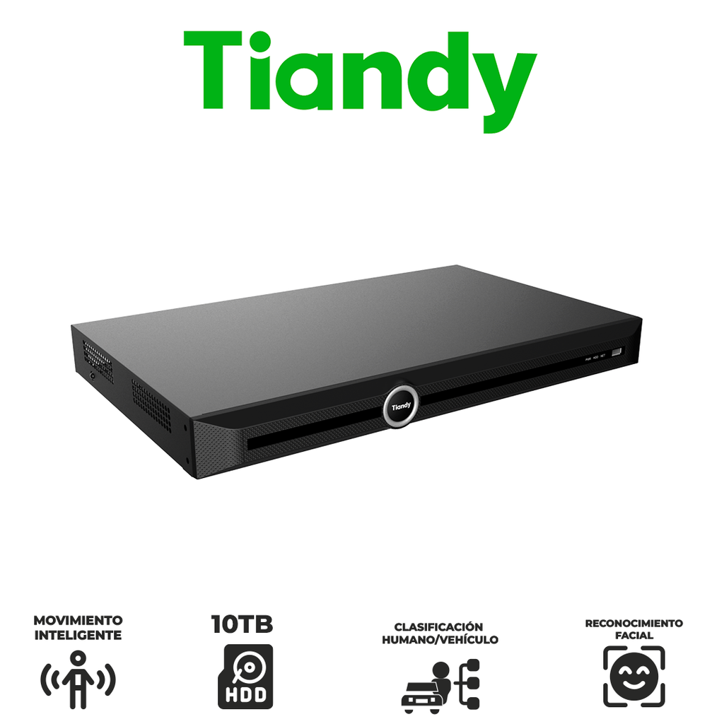 TIANDY NVR 20CH H.265 2HDD - ONVIF