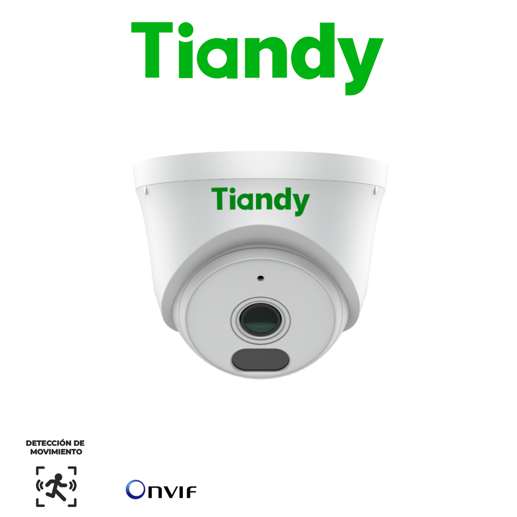 [TND030001] TIANDY TC-C320N SPEC:I3/E/Y/2.8MM/V2.0 - AK 2MP CAMARA TORRE LENTE FIJO - 2.8MM - IR 30M - CARCASA POLICARBONATO - MICROFONO - POE - IP66
