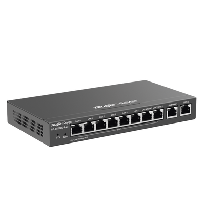Router Balanceador con Función SD-WAN, PoE+ hasta 110w, 10 puertos gigabit (8 puertos PoE), soporta 4x WAN configurables, hasta 200 clientes con desempeño de 1,000 Mbps
