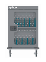 MANHATTAN 102353 - Gabinete de carga con 32 puertos/ Puerta de vidrio / USB-C - 576 W 32 puertos USB-C PD / amplias bahías para Chromebooks, tabletas y teléfonos, hasta 18 W por puerto / con ventilación / carcasa metálica, negro