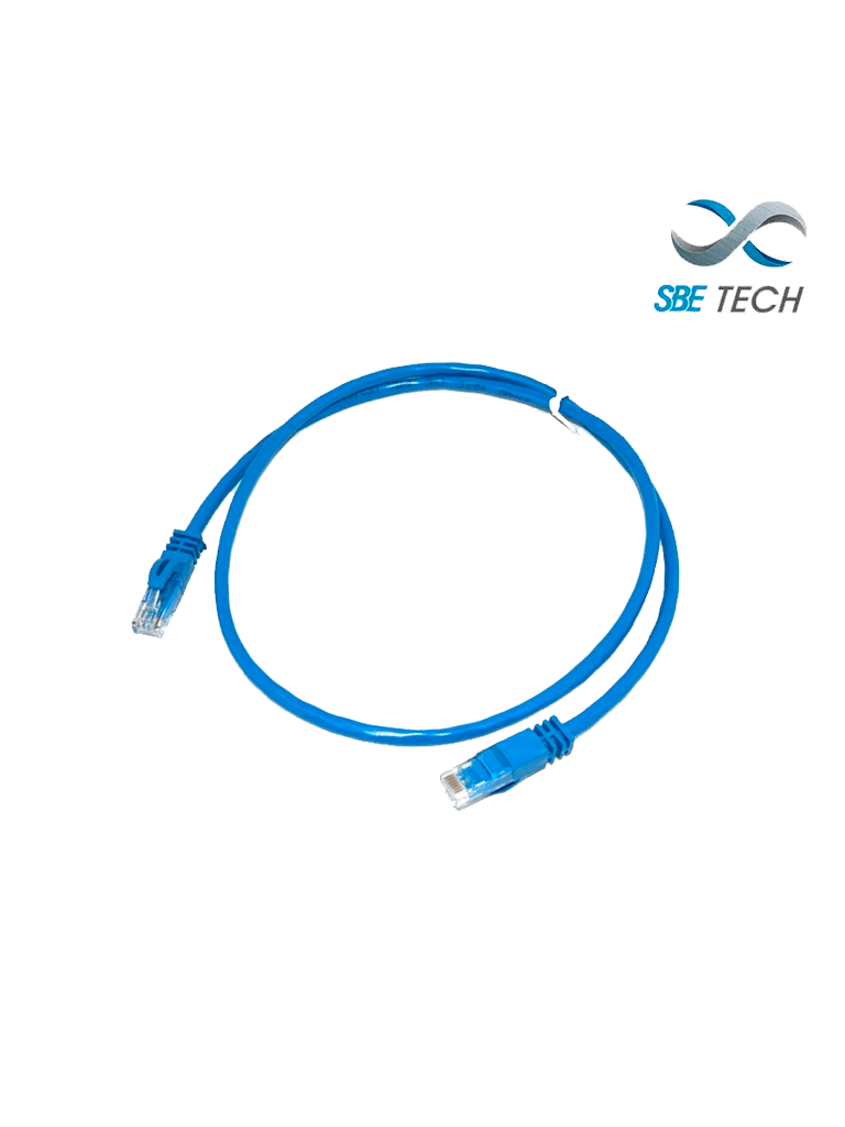 [SBT2840013] SBE TECH SBE-PCC6A2.0M-BL - Patch cord cat6a con bota inyectada color azul, 2 mts