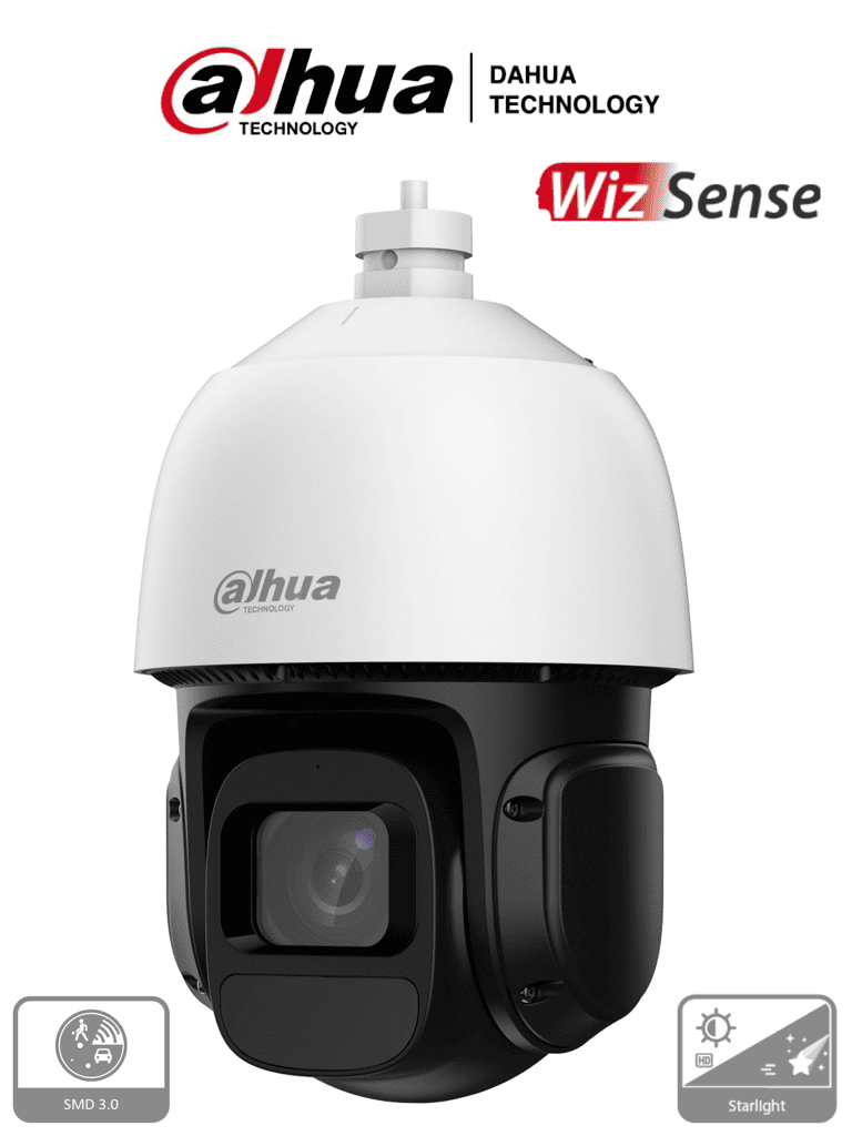 DAHUA SD3D216NB-GNY - Camara IP PTZ de 2 Megapixeles/ WizSense/ 16x de Zoom Optico/ 80 Metros de IR/ Detección de Vehiculos y Humanos/ SMD 3.0/ IP66/ Smart H.265+/ Ranura para MicroSD/ WDR Real de 120 dB/ #LoNuevo 