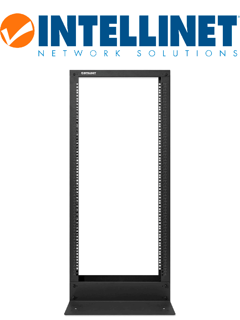 [ITL1640001] INTELLINET - 715966 - Rack de dos postes, 19" / 22U, Presentación Flatpack (Desarmado), 19", Negro