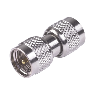 [27992] Adaptador Barril, de Conectores Mini-UHF Machos, Níquel/ Oro/ Teflón.