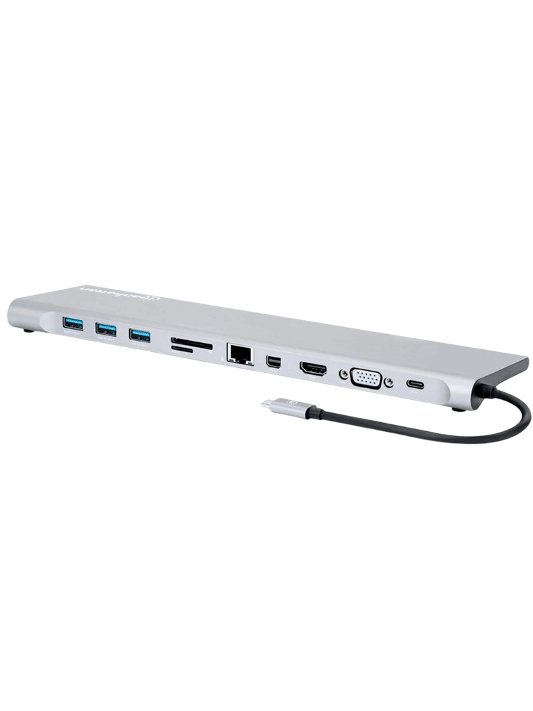 [MAN3280061] Manhattan - 130578 Docking Station USB-C 11 en 1 con MST para tres monitores