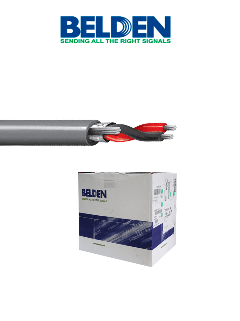 BELDEN 5300FE008U1000- Cable para seguridad y alarma/ 2 HILOS/18 AWG/ BLINDADO/ Gris / 305 etros