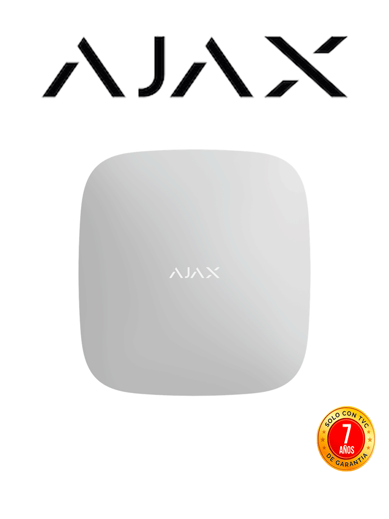 [AJX1170005] AJAX Hub 4G  - Panel de alarma Ethernet y conexión 4G LTE color Blanco APP AJAX PRO IOS y Android  hasta 100 dispositivos  Hasta 50 Usuarios Hasta 15h de duración de la batería/ NO compatible con dispositos WINGS/