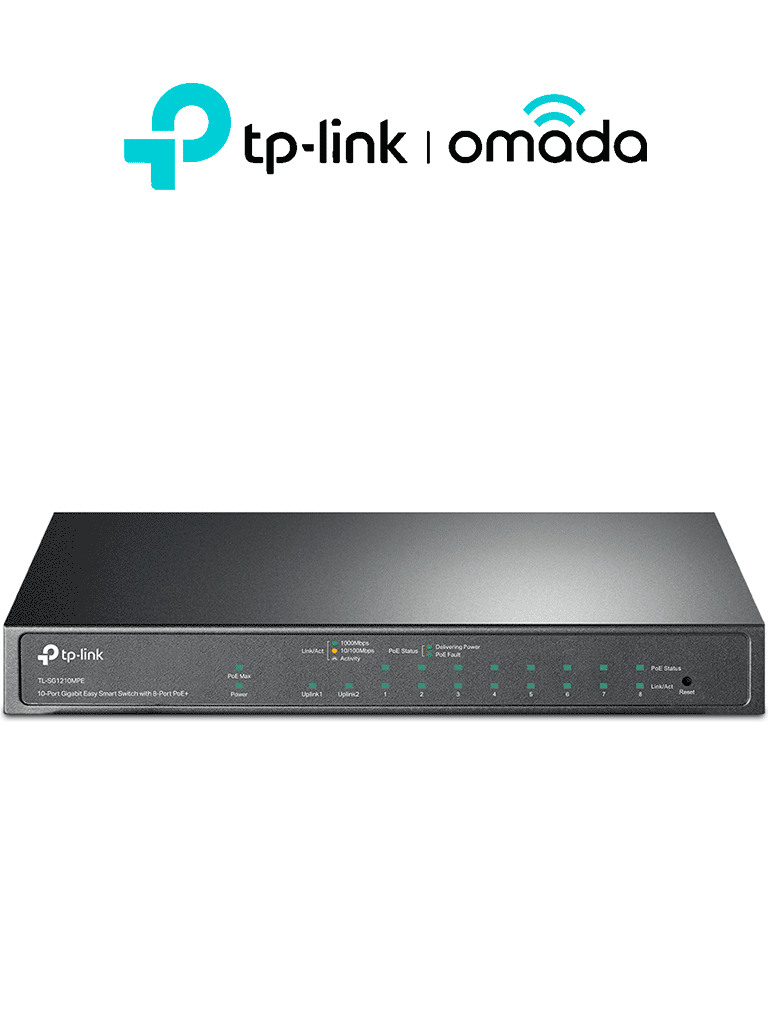 TP-LINK - TL-SG1210MPE - Switch Easy Smart 10 Puertos, 8 Puertos POE+
