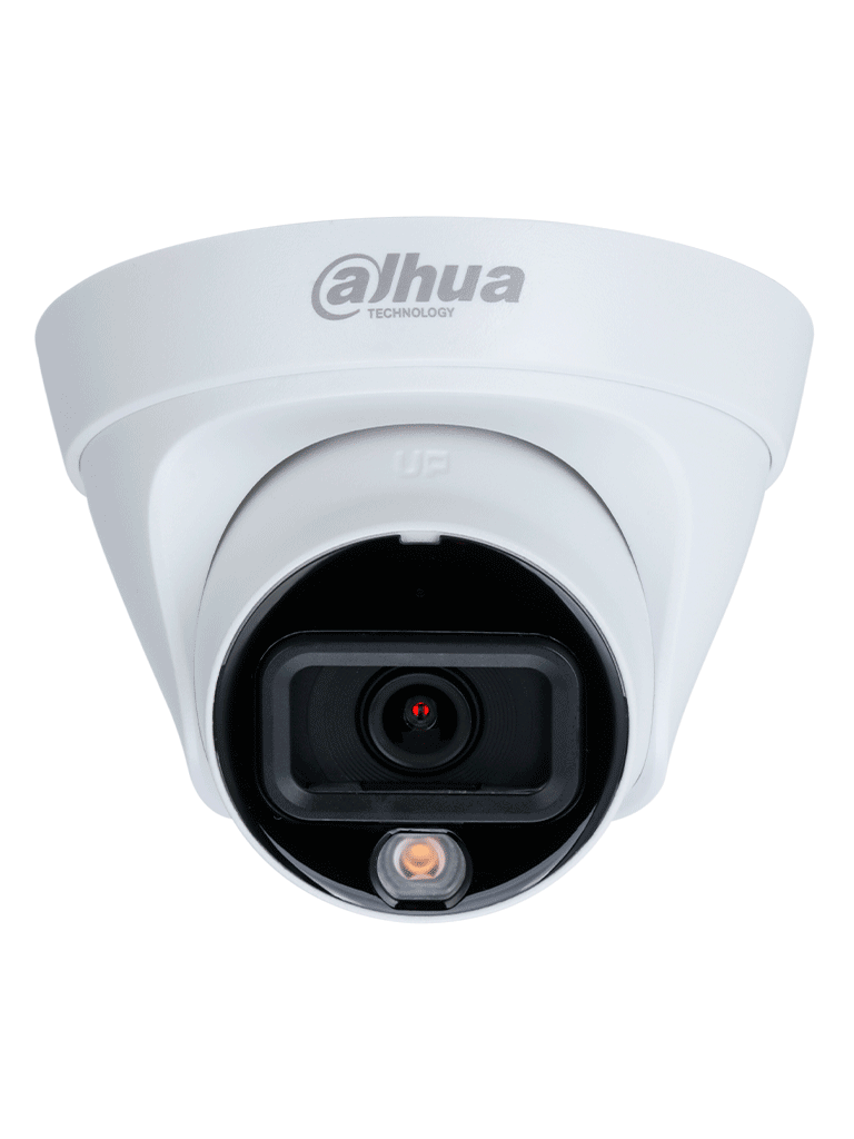 DAHUA DH-IPC-HDW1239T1P-A-LED-0280B-S6 - Cámara IP Domo Full Color de 2MP con lente de 2.8mm y 110° de visión. Cuenta con multivisión, micrófono integrado, luz blanca de 15m, compresión H.265, protección IP67, PoE y DWDR para imágenes nítidas.