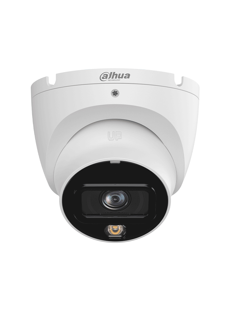 DAHUA DH-IPC-HDW1839TP-A-IL-0280B-S6 - Cámara IP Domo de 8MP con resolución 4K, lente de 2.8 mm y ángulo de visión de 105°. Equipado con iluminador dual, micrófono integrado, IR de 30m, DWDR, H.265, PoE. Diseño de multivisión y protección IP67.