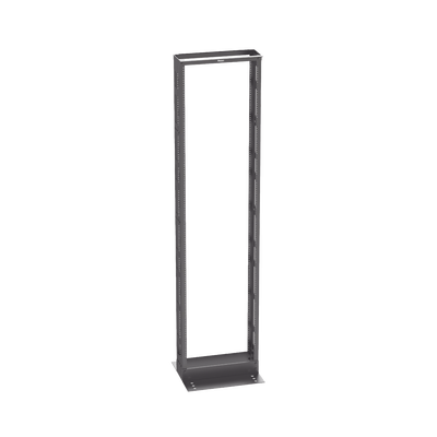 [154446] Rack de Dos Postes Estándar de 19 in, Rieles Numerados y Roscados #12-24, 6 in de Profundidad, Fabricado en Acero, 45 Unidades de Rack, Color Negro