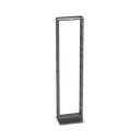 Rack de Dos Postes Estándar de 19 in, Rieles Numerados y Roscados #12-24, 6 in de Profundidad, Fabricado en Acero, 45 Unidades de Rack, Color Negro