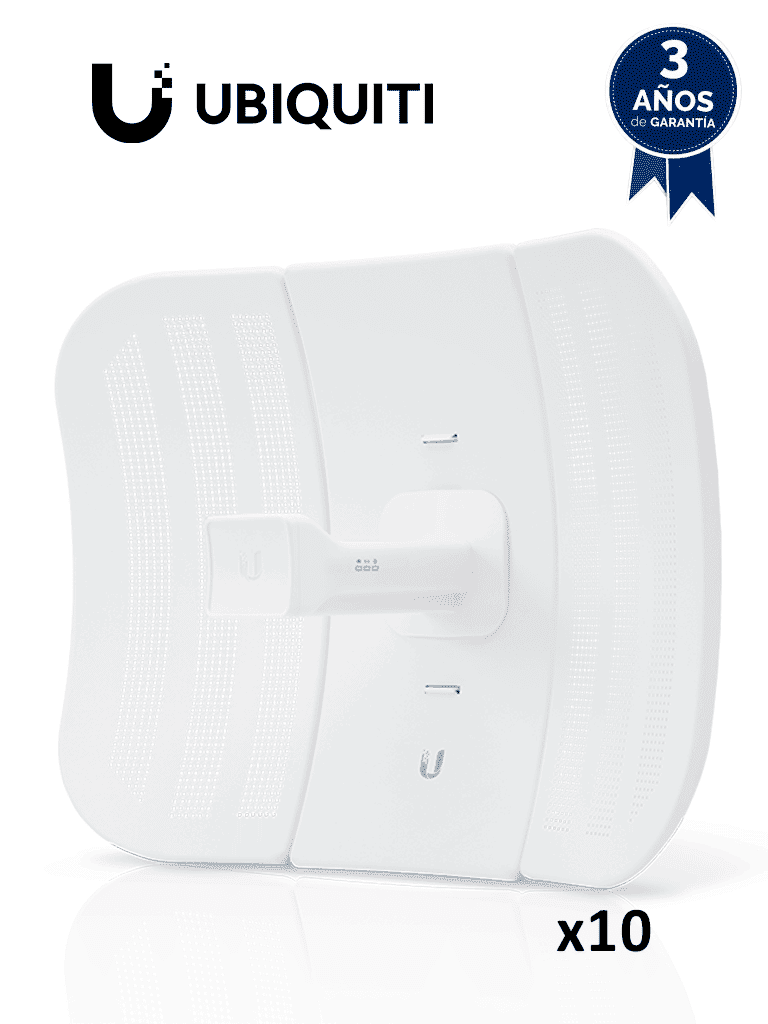 Kit de 10 UBIQUITI LiteBeam M5 LBE-M5-23 - Radio (CPE) airMAX M5/ 5 GHz (5150 - 5875 MHz)/ Antena Integrada de 23 dBi 