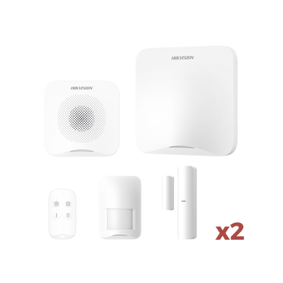 [235880] (AX HOME) KIT de Alarma AX HOME / Incluye: 1 Hub con batería de respaldo / 1 Llavero / 1 PIR / 2 Contactos Magnéticos / 1 Sirena / Wi-Fi / 3G/4G / Compatible con Hik-Connect P2P y Hik-Partner PRO