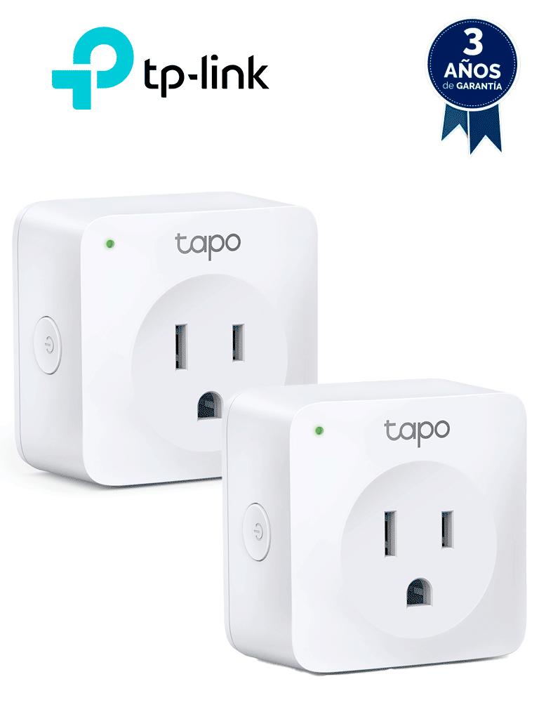 [TPL1320003] TP-LINK - Tapo P100(2-pack) - Mini enchufe Wi-Fi inteligente de ahorro energético (2 piezas)